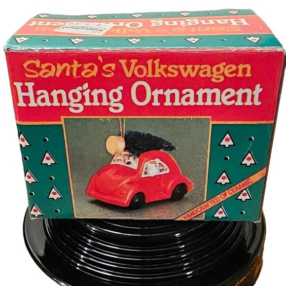Vintage Giftco Santa’s Volkswagen w Tree Hanging Christmas Ornament (Gg203) - Picture 1 of 10
